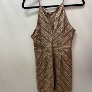Gold sequent dress
